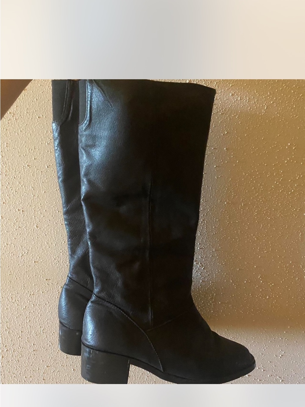 bagatelle Black Over-the-Knee Block Heel Boots